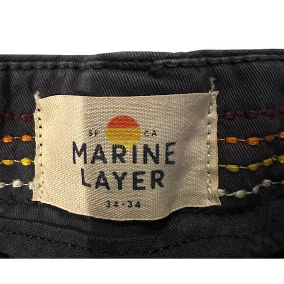 Marine Layer Men’s Navy Chino Pants – Size 34x34 Coastalstyle Smartcasual - Picture 4 of 7